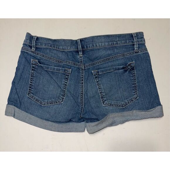 Ann Taylor Loft Shorts Size 4 Blue Medium Wash Cuffed 3‎ Inseam Denim Jean - Picture 5 of 5